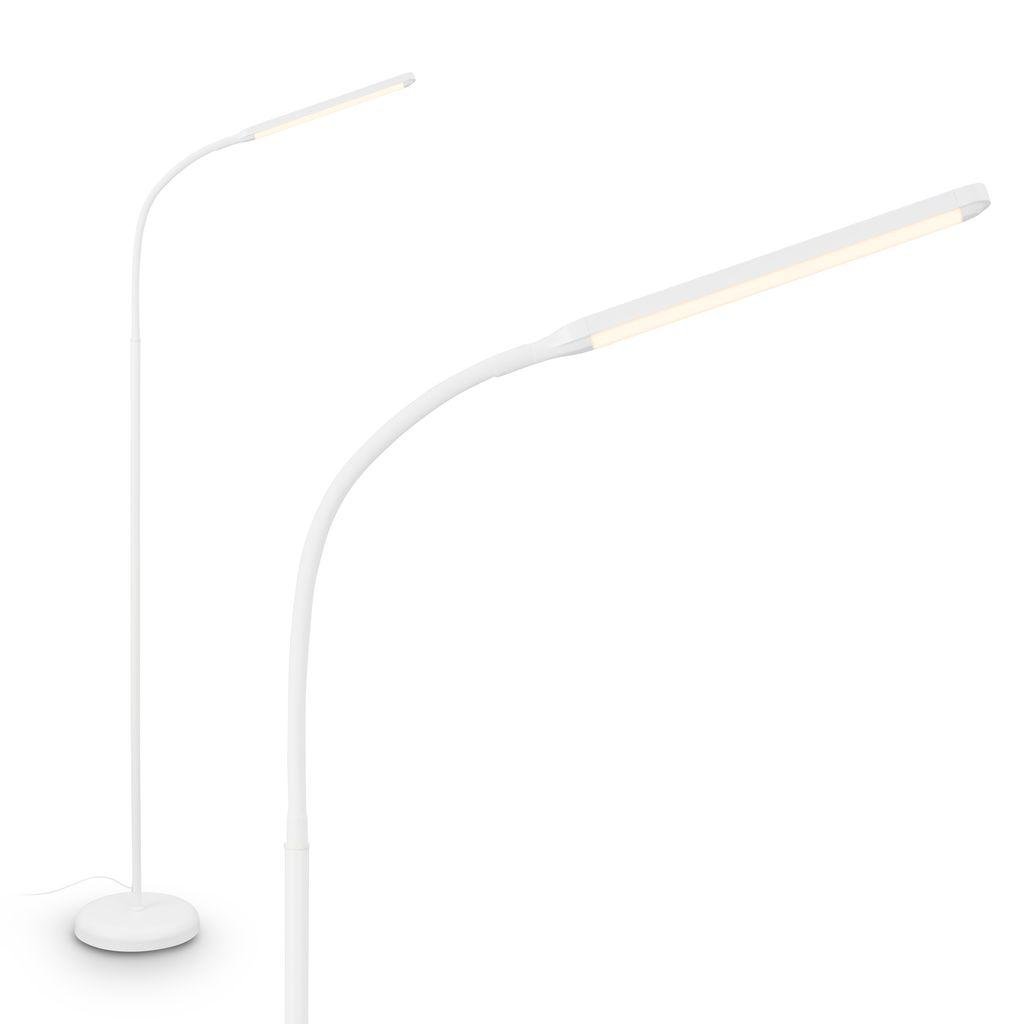BRILO 1660016 Mura stojanová lampa - 6W, 600lm, LED, stmívatelné, dotykový vypínač, nastavitelné, bílé - BRILO