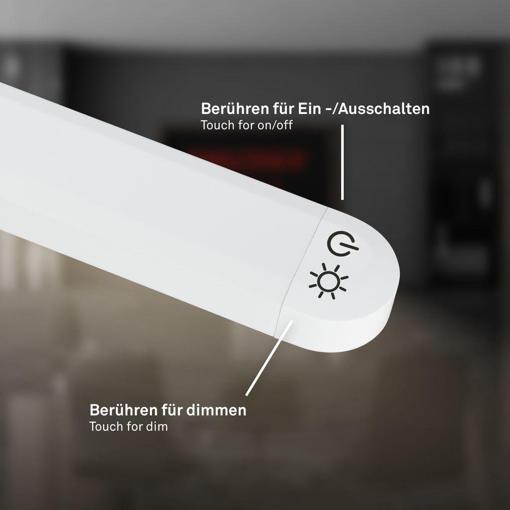 BRILO 1660016 Mura stojanová lampa - 6W, 600lm, LED, stmívatelné, dotykový vypínač, nastavitelné, bílé - BRILO (obrázek 4)