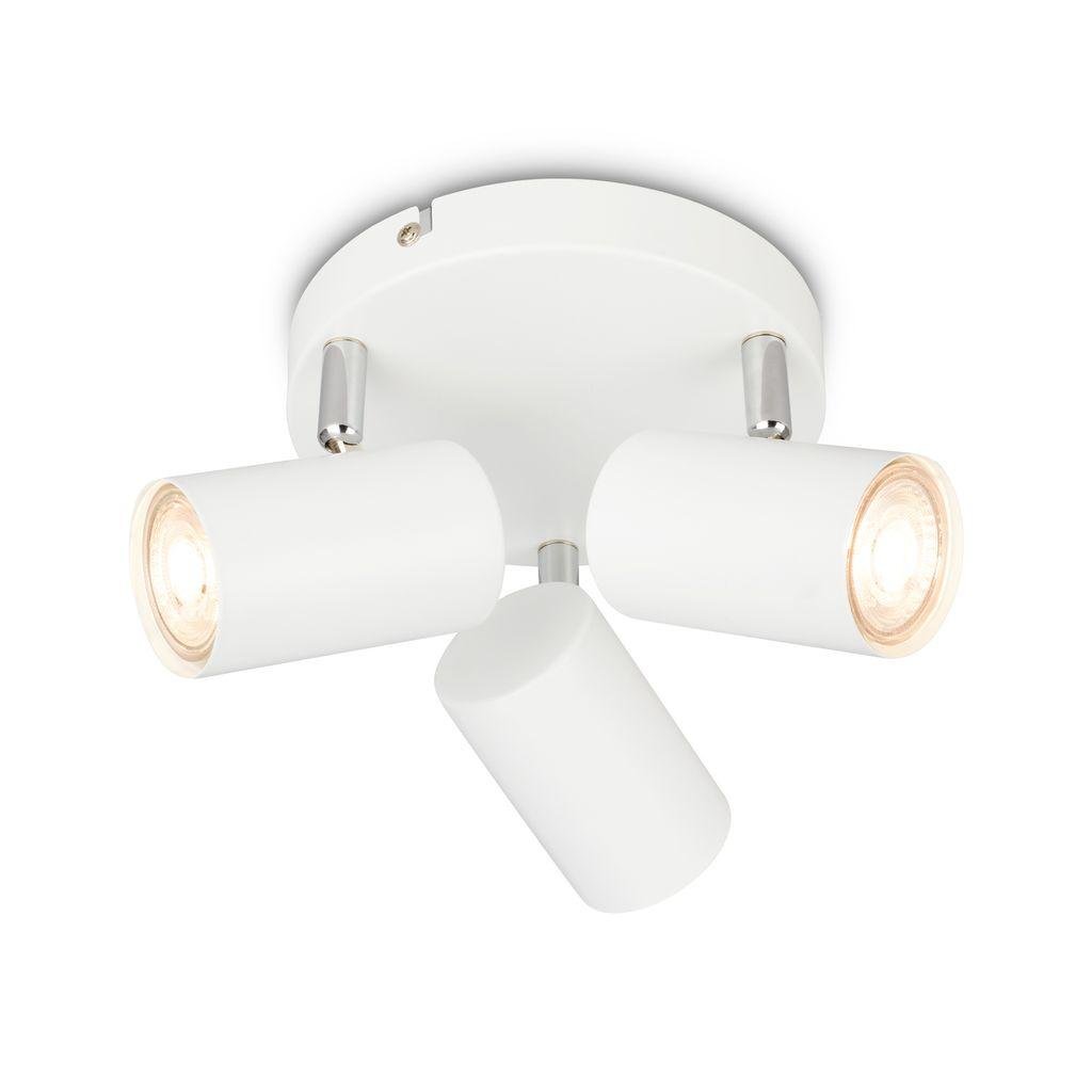 BRILO 2365036 Supo stropní bodové svítidlo - GU10 patice, max. 9W, nastavitelné, 3-ramenné, bílé - BRILO