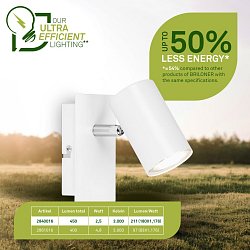 Obrázek pro produkt Isil A LED nástěnné svítidlo do interiéru, třída A, nastavitelné, bílé - BRILO