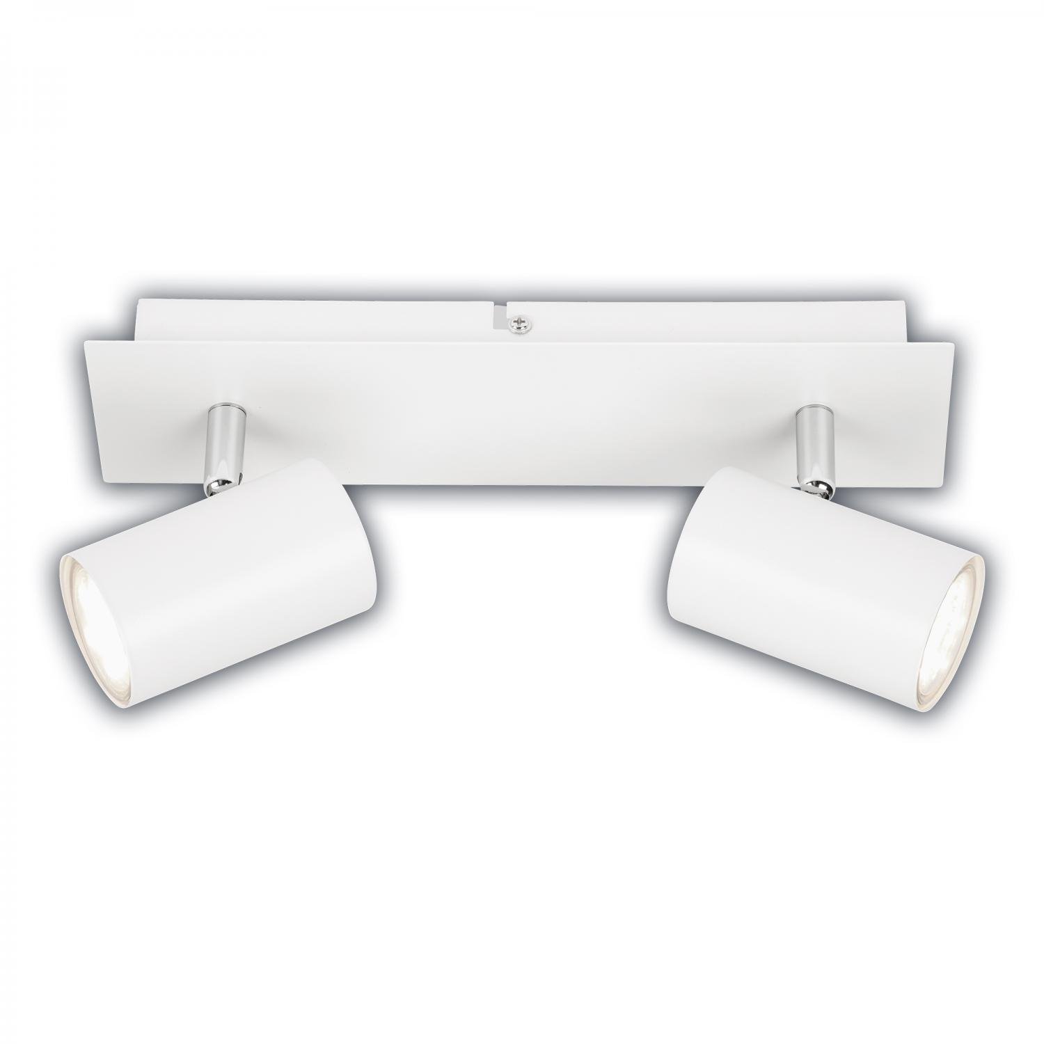 BRILO 2840026 Isil A LED stropní bodové svítidlo, třída A, 2-ramenné, 50.000h, nastavitelné, bílé - BRILO