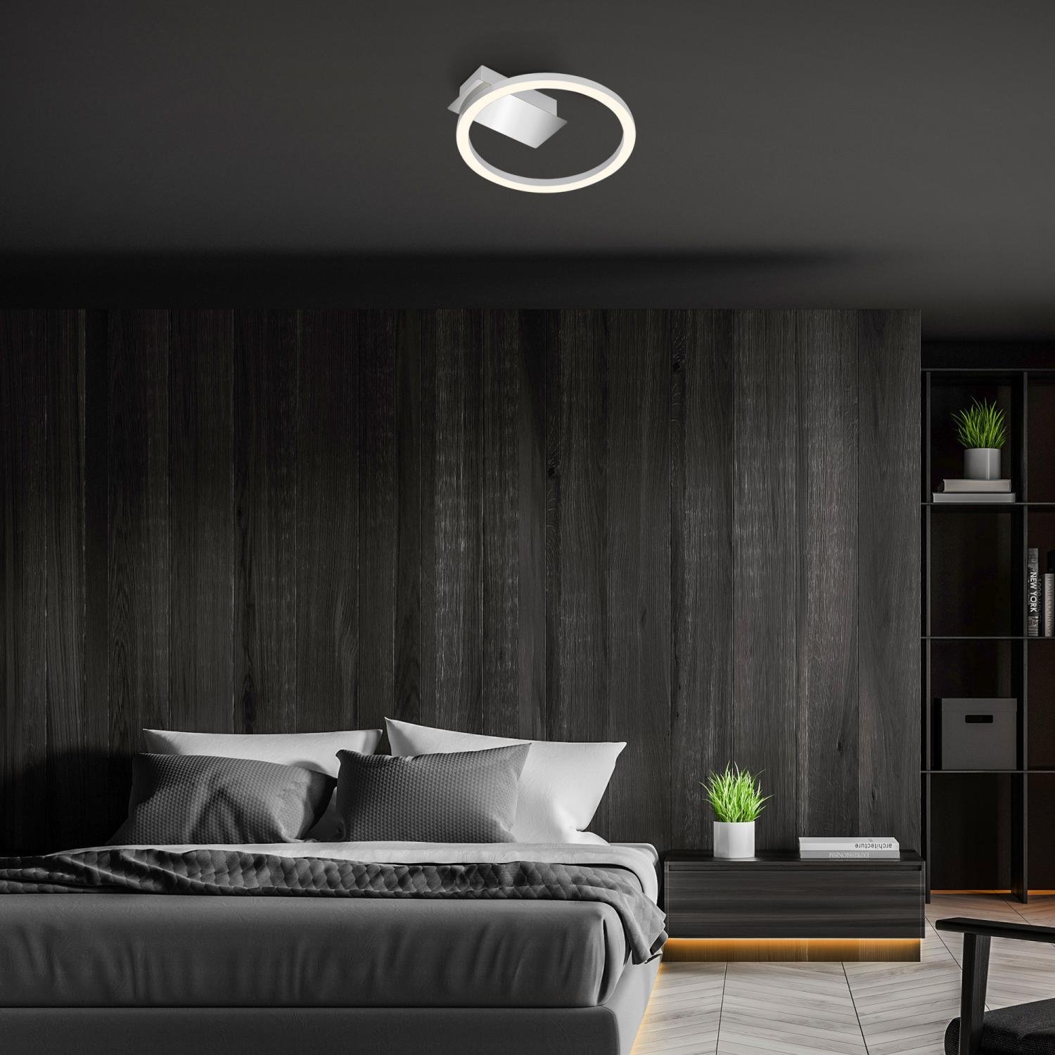 BRILO 3778014 LED stropní svítidlo, 21 cm, 5W, 500lm, matný chrom - BRILO (obrázek 4)