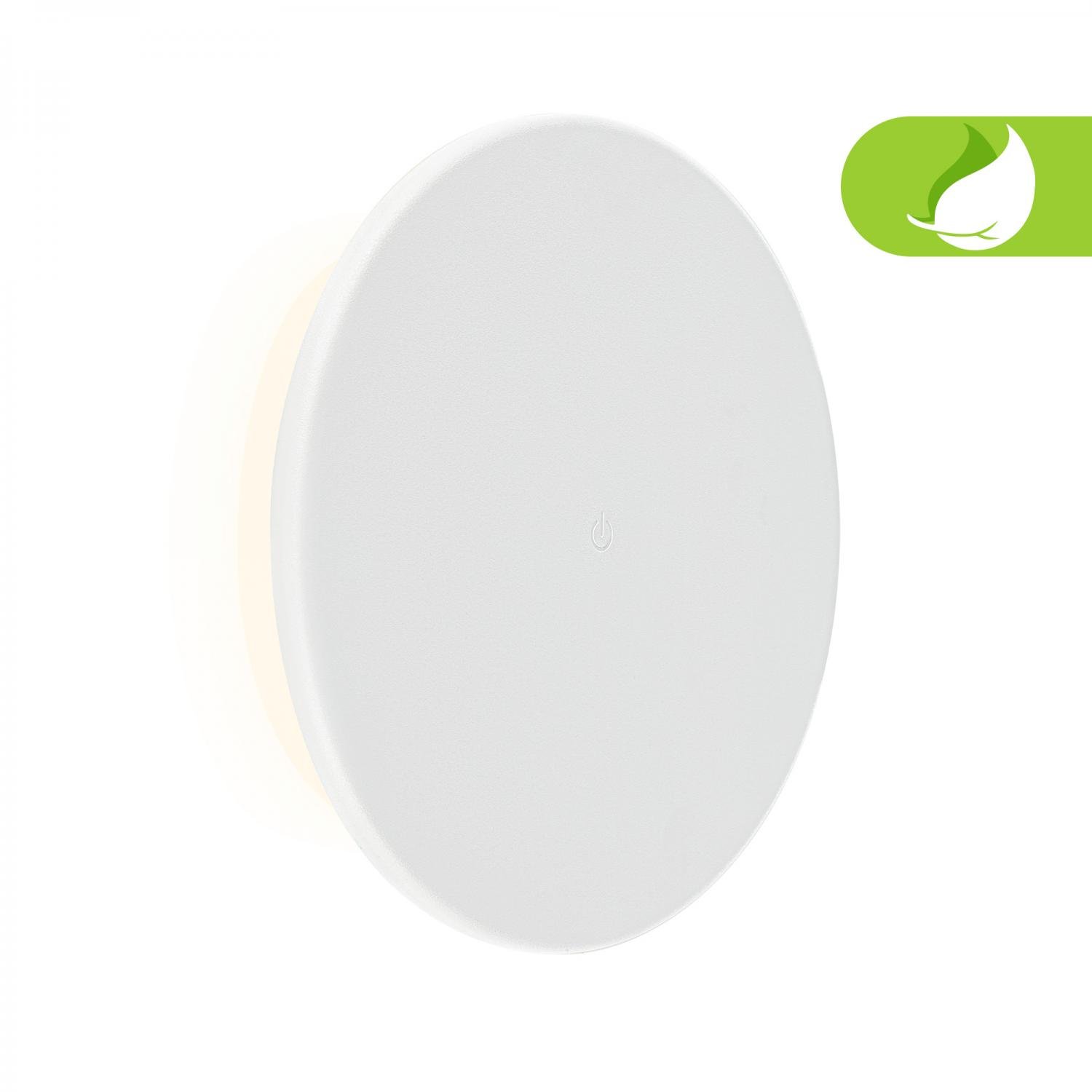 BRILO 3806016 Aurora LED nástěnné svítidlo nabíjecí, IP54, stmívatelné, dotykový vypínač, bílé - BRILO