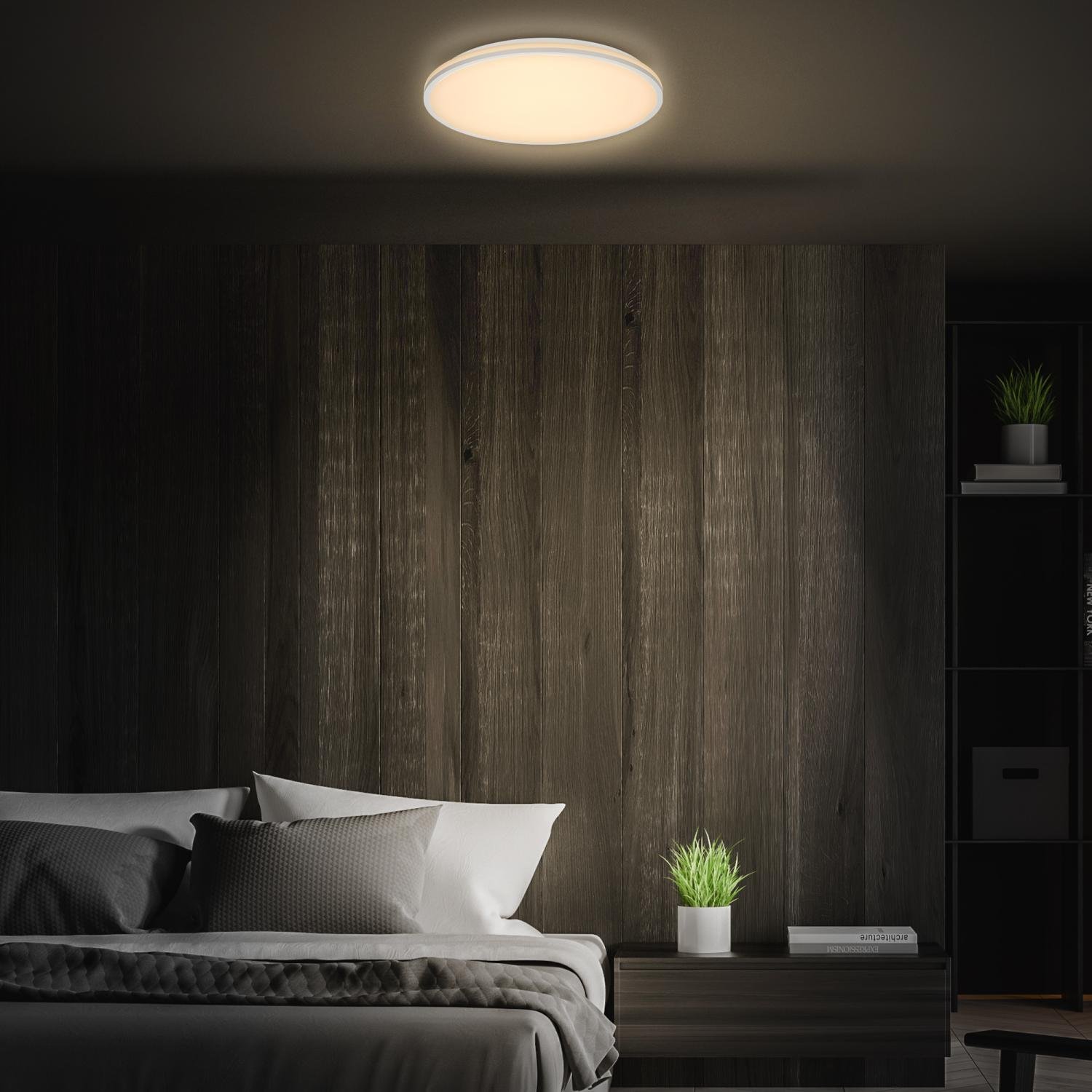 BRILO 3821014 Pulup LED stropní svítidlo, stmívatelné, dálkový ovladač, CCT, matný chrom - BRILO (obrázek 8)