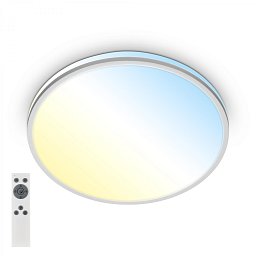 Obrázek pro produkt Pulup LED stropní svítidlo, stmívatelné, dálkový ovladač, CCT, matný chrom - BRILO