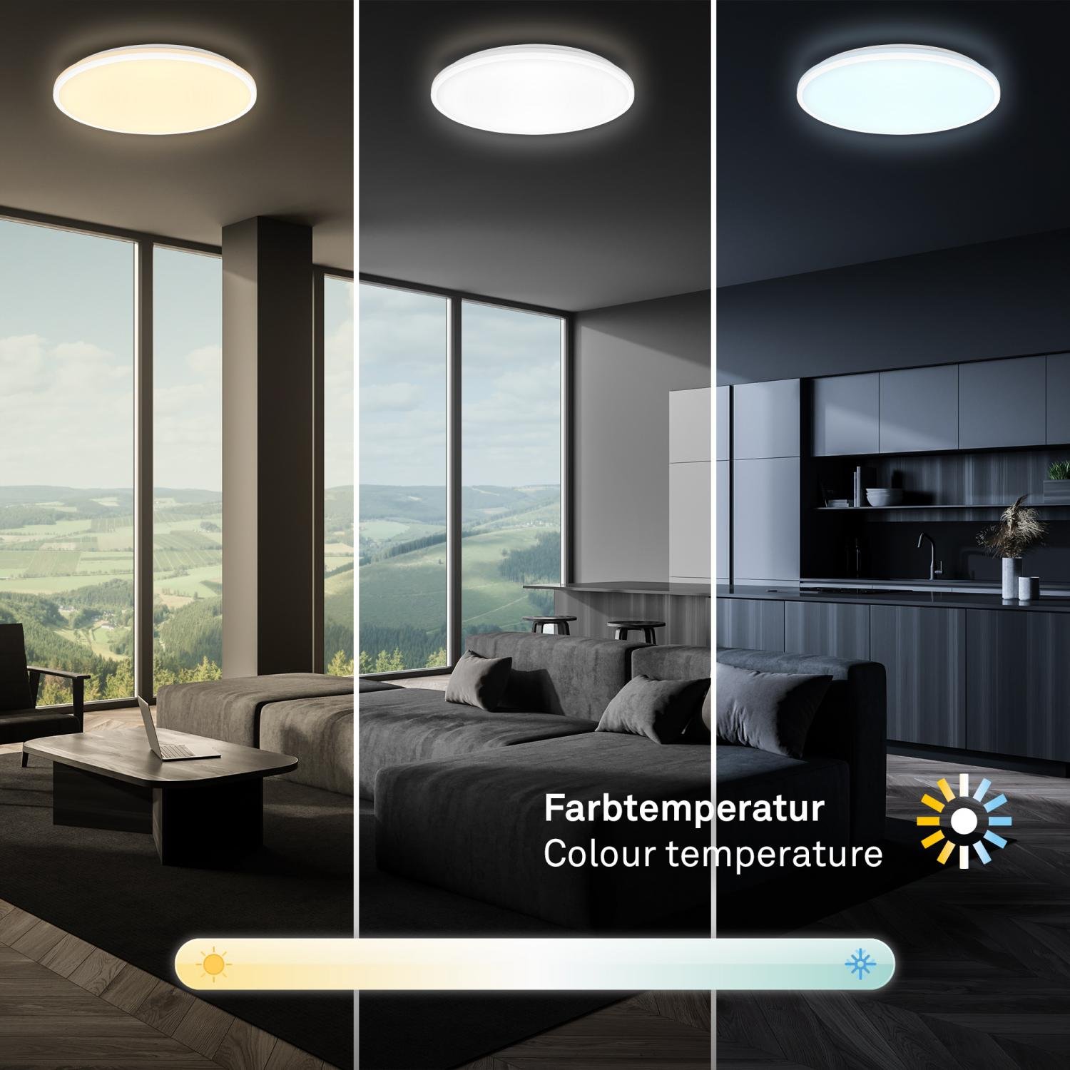 BRILO 3821016 Pulup LED stropní svítidlo, stmívatelné, dálkový ovladač, CCT, bílé - BRILO (obrázek 6)