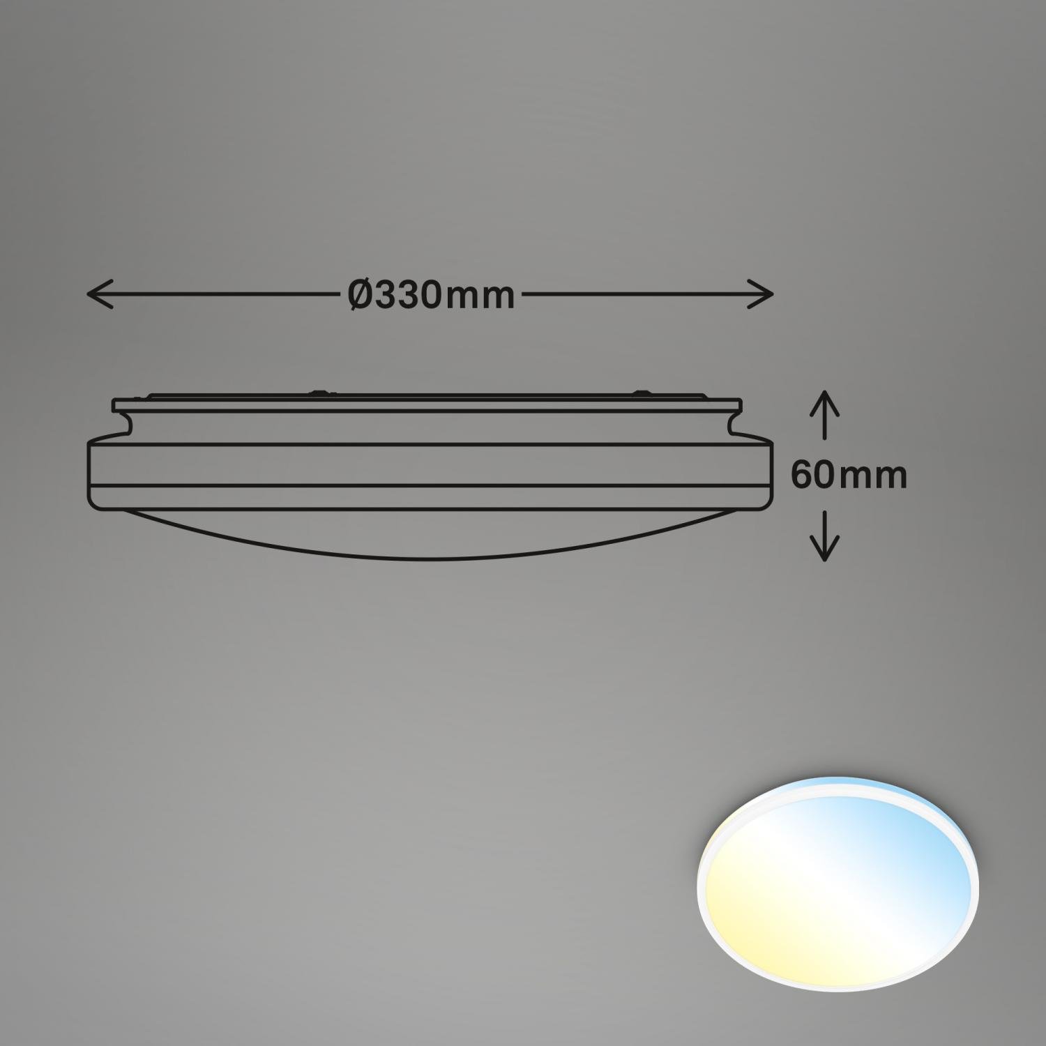BRILO 3821016 Pulup LED stropní svítidlo, stmívatelné, dálkový ovladač, CCT, bílé - BRILO (obrázek 9)