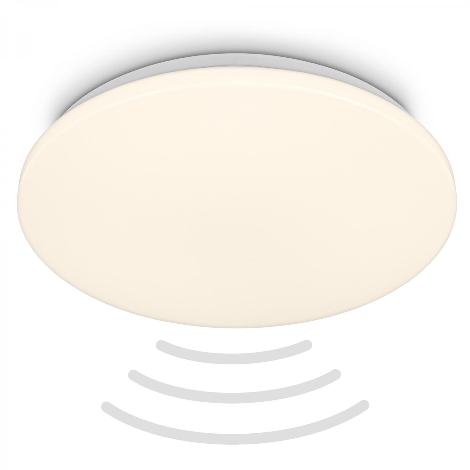 BRILO 3828016 Walk LED stropní svítidlo IP54, 3m dosah čidla, pohybové čidlo, bílé - BRILO