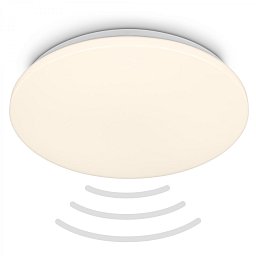 Obrázek pro produkt Walk LED stropní svítidlo IP54, 3m dosah čidla, pohybové čidlo, bílé - BRILO