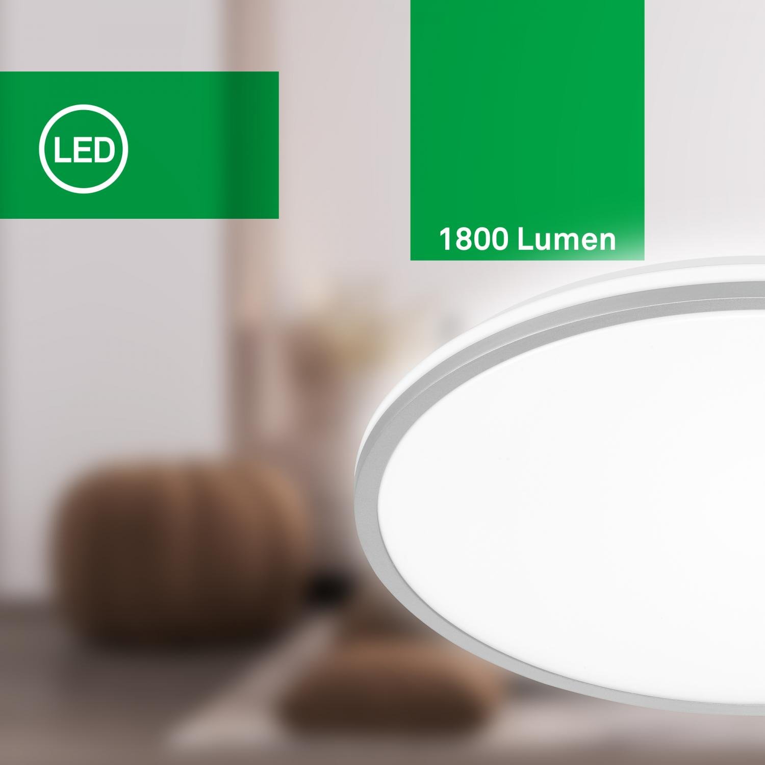 BRILO 3836014 Pulap A LED stropní svítidlo, třída A, přímé a nepřímé osvětlení, matný chrom - BRILO (obrázek 3)