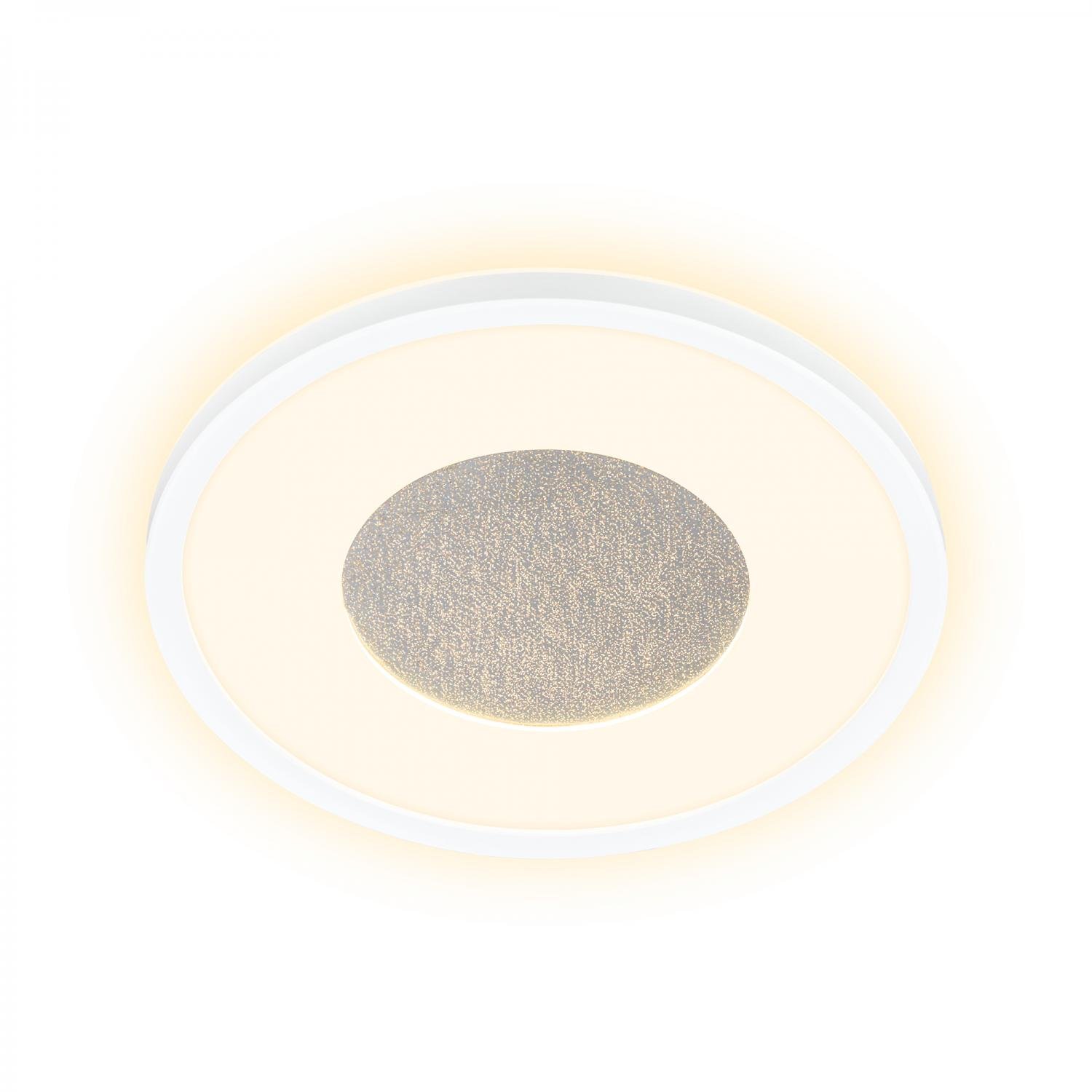 BRILO 3849016 Sufit Kristal LED stropní svítidlo ploché, třpitkový dekor, přímé a nepřímé osvětlení, bílé - BRILO