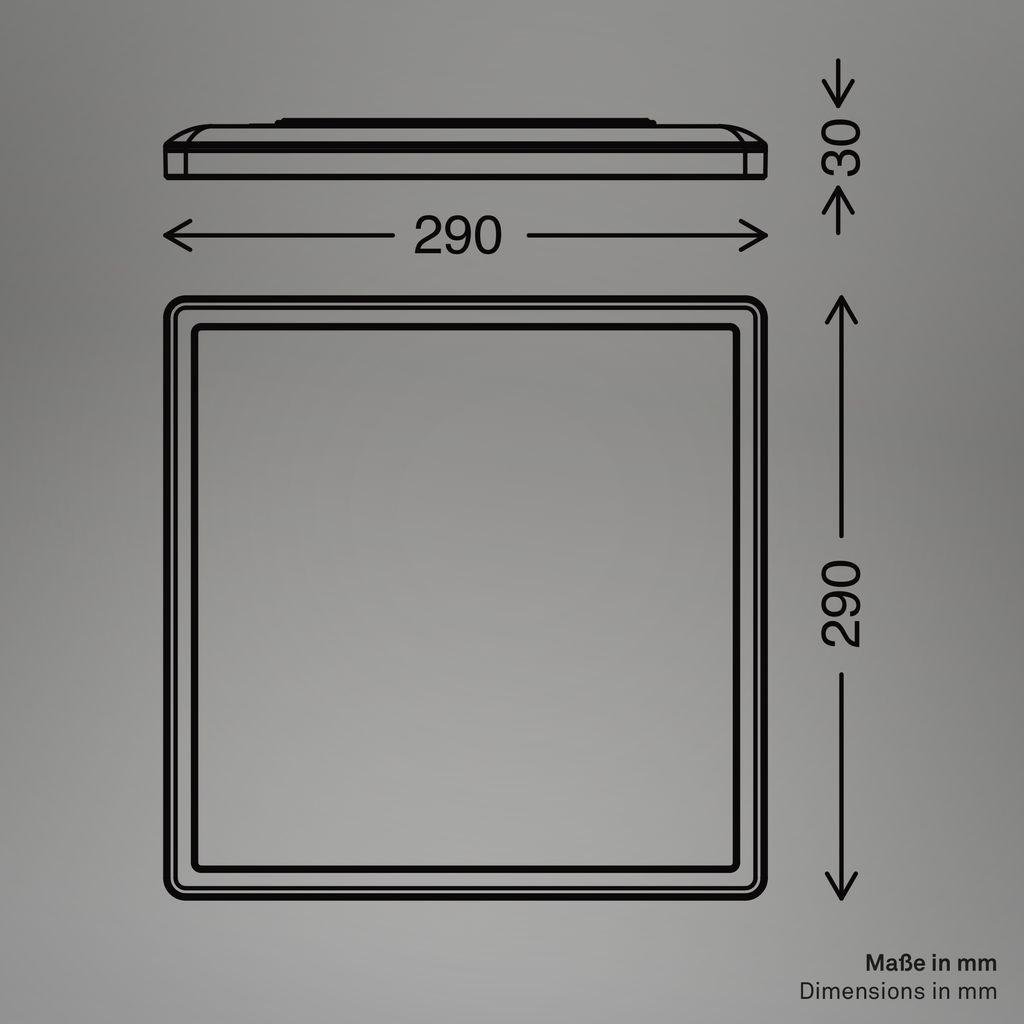 BRILO 3861416 Slim Case stropní svítidlo 29x29 cm - 18W, 2400lm, neutrální bílá, LED, bílé - BRILO (obrázek 7)
