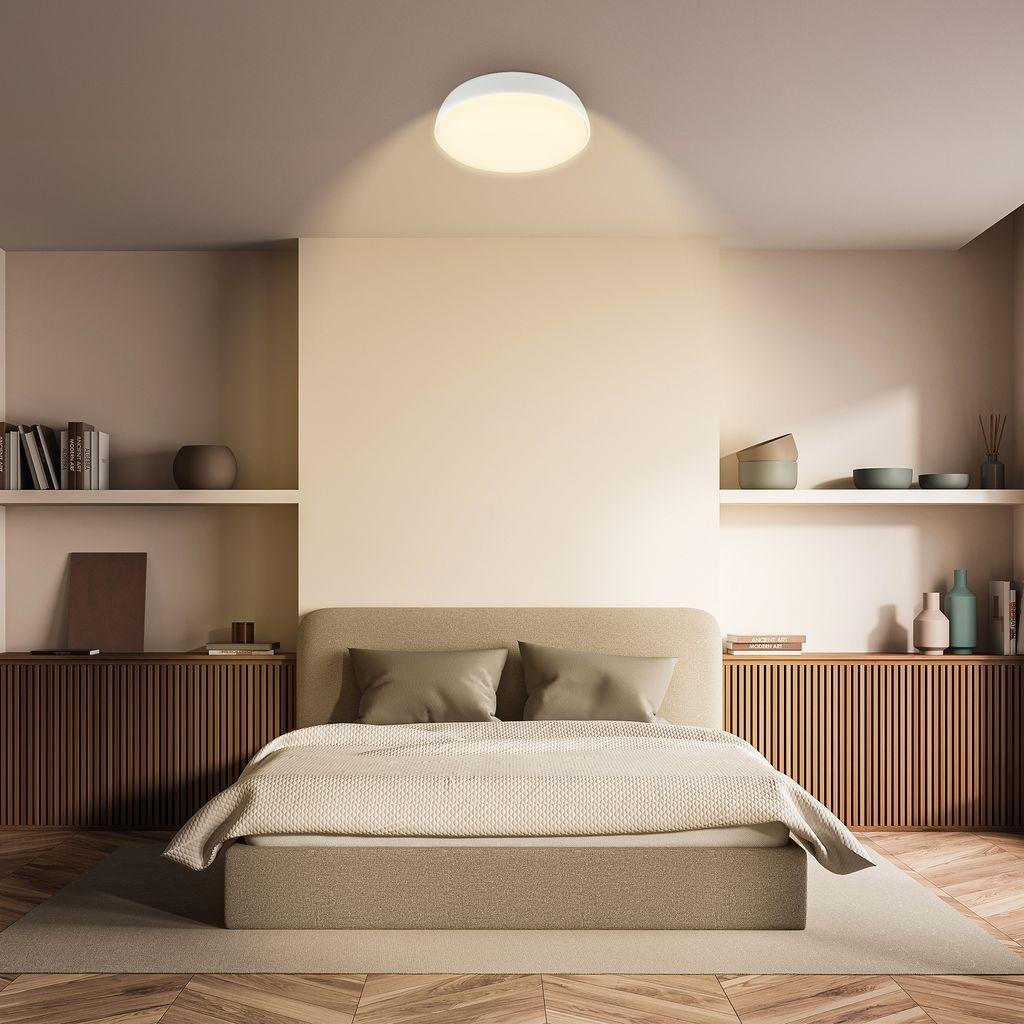 BRILO 3875016 Nikan stropní svítidlo pr.28,5 cm - 12W, 1200lm, LED, 3000K teplá bílá, bílé - BRILO (obrázek 4)