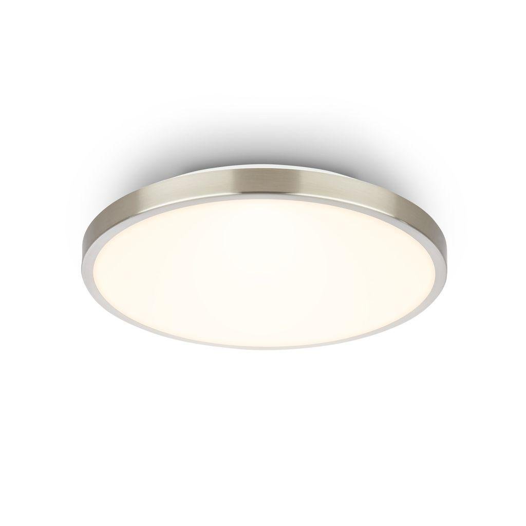 BRILO 3901012 Competo stropní svítidlo pr.24 cm - 12W, 1300lm, LED, teplá bílá, matný nikl - BRILO
