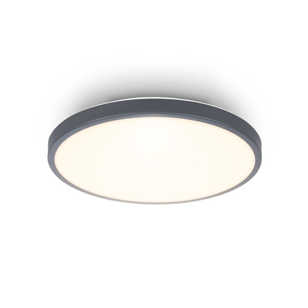 BRILO 3901015 Competo stropní svítidlo pr.24 cm - 12W, 1300lm, LED, teplá bílá, antracit - BRILO