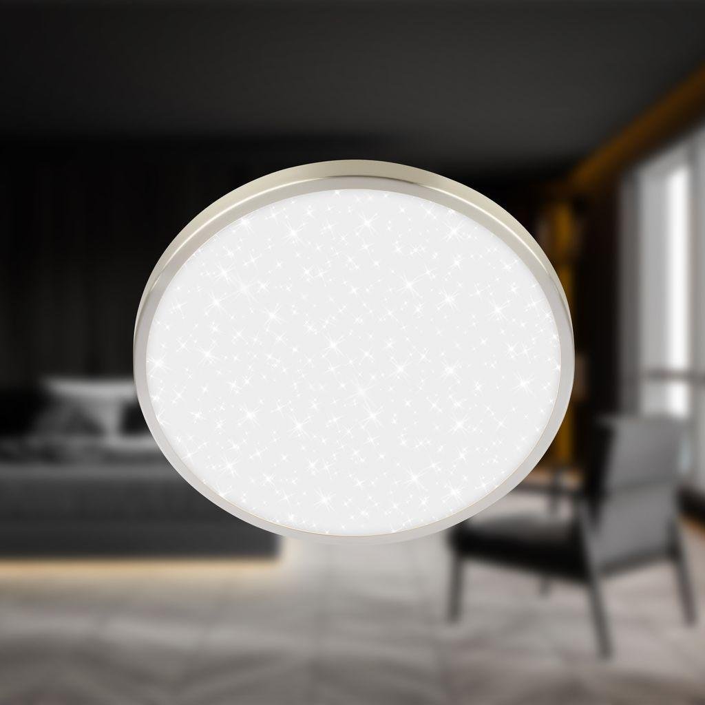 BRILO 3902012 Competo stropní svítidlo pr.24 cm - 12W, 1300lm, LED, neutrální bílá, matný nikl - BRILO