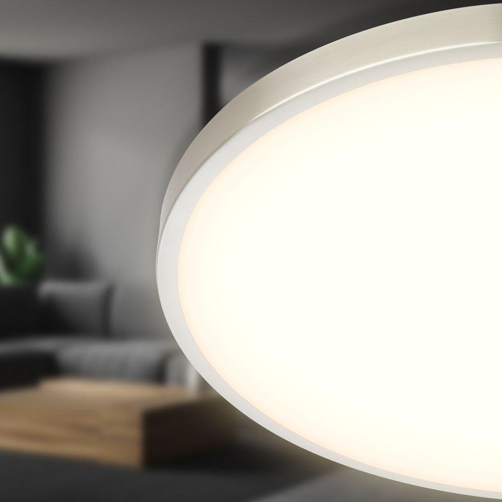 BRILO 3903012 Competo stropní svítidlo pr.33 cm - 22W, 2400lm, LED, teplá bílá, matný nikl - BRILO (obrázek 4)