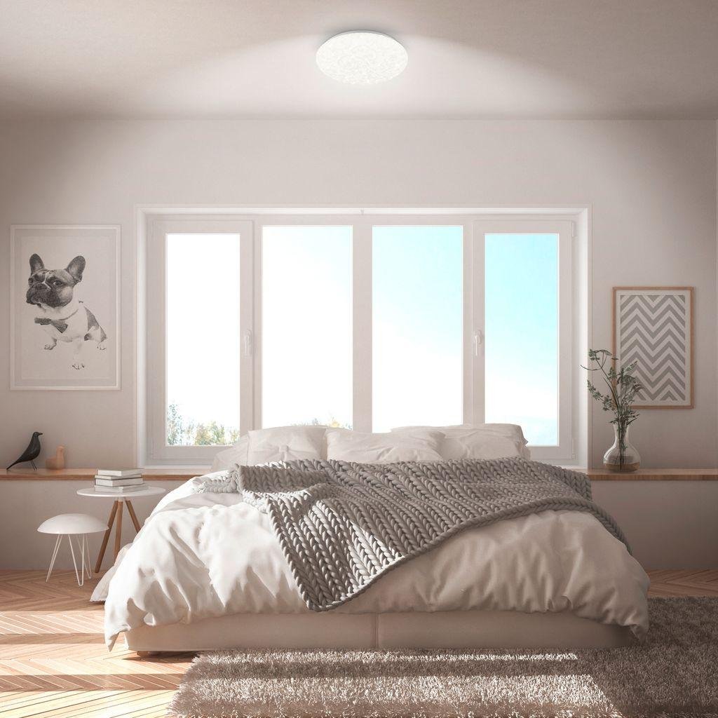 BRILO 3937016 Nebo stropní svítidlo pr.27,8 cm - 15W, 1800lm, LED, hvězdné nebe, neutrální bílá, bílé, květinový vzor - BRILO (obrázek 6)