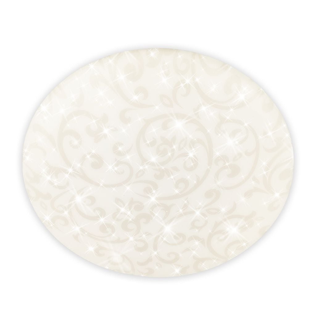 BRILO 3937016 Nebo stropní svítidlo pr.27,8 cm - 15W, 1800lm, LED, hvězdné nebe, neutrální bílá, bílé, květinový vzor - BRILO