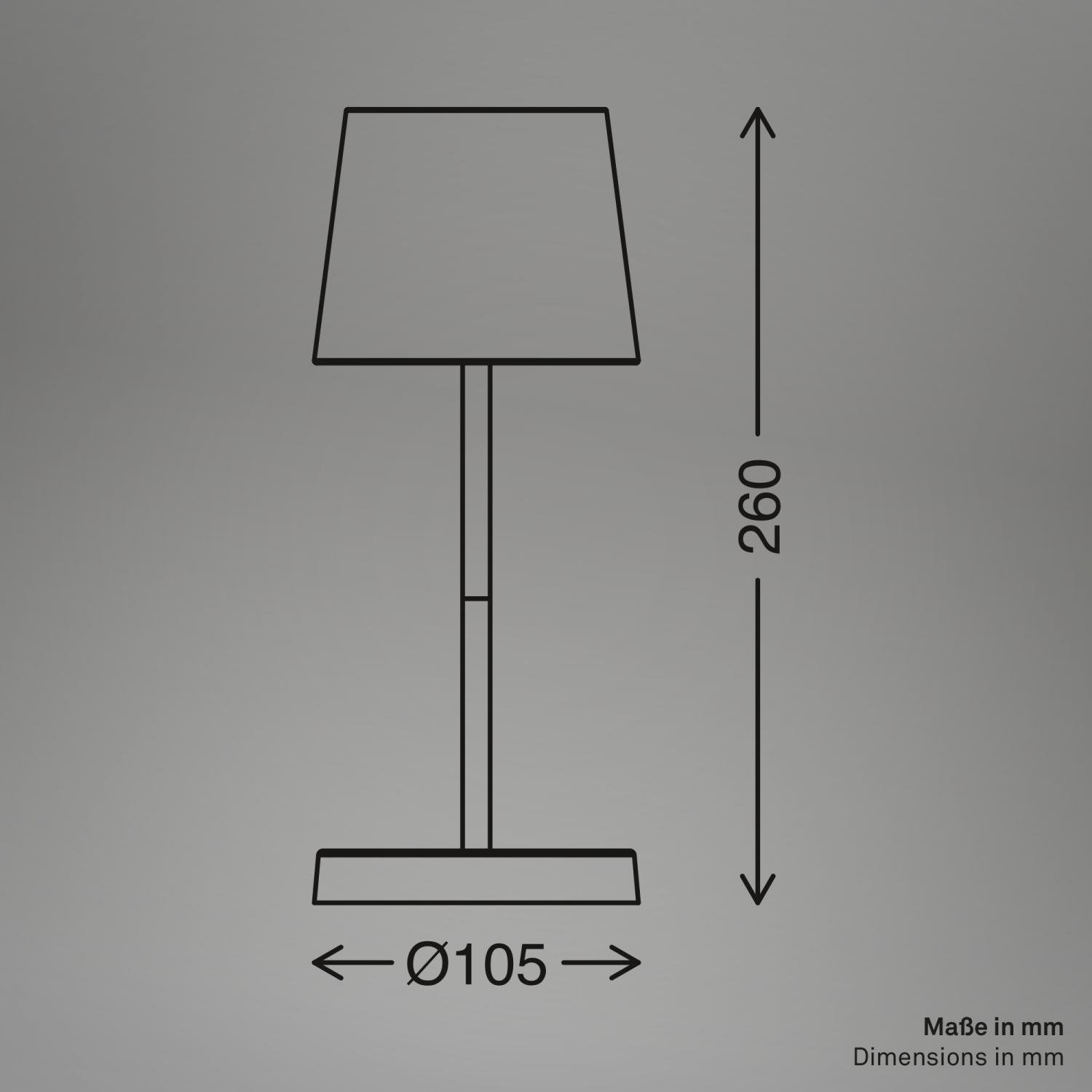 BRILO 7423043 Boja LED stolní lampička bezdrátová IP44, stmívatelné, dotykový vypínač, motiv lebky - BRILO (obrázek 9)