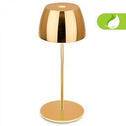 Obrázek pro produkt BRILONER LED nabíjecí stolní lampička Serina Mini, bezdrátová, 20cm, IP44, 2,5W, stmívatelné, dotykový vypínač, zlatá 7503017