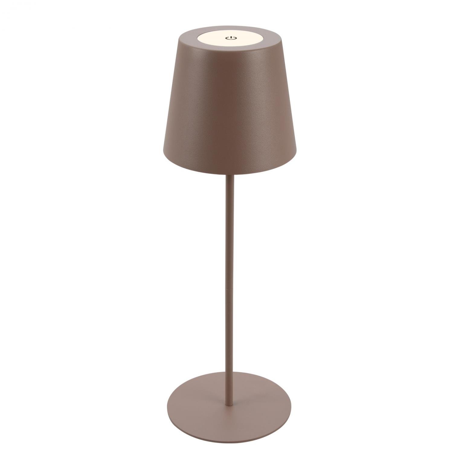 BRILO 7508012 Kiki stolní lampička bezdrátová, dotykový vypínač, nastavitelná výška, stmívatelné, nabíjecí, písková hnědá - BRILO