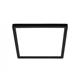 Obrázek pro produkt Tava LED stropní svítidlo, ploché, přímé a nepřímé osvětlení, 1900 lm, 16 W, černá, 24x24 cm - BRILO