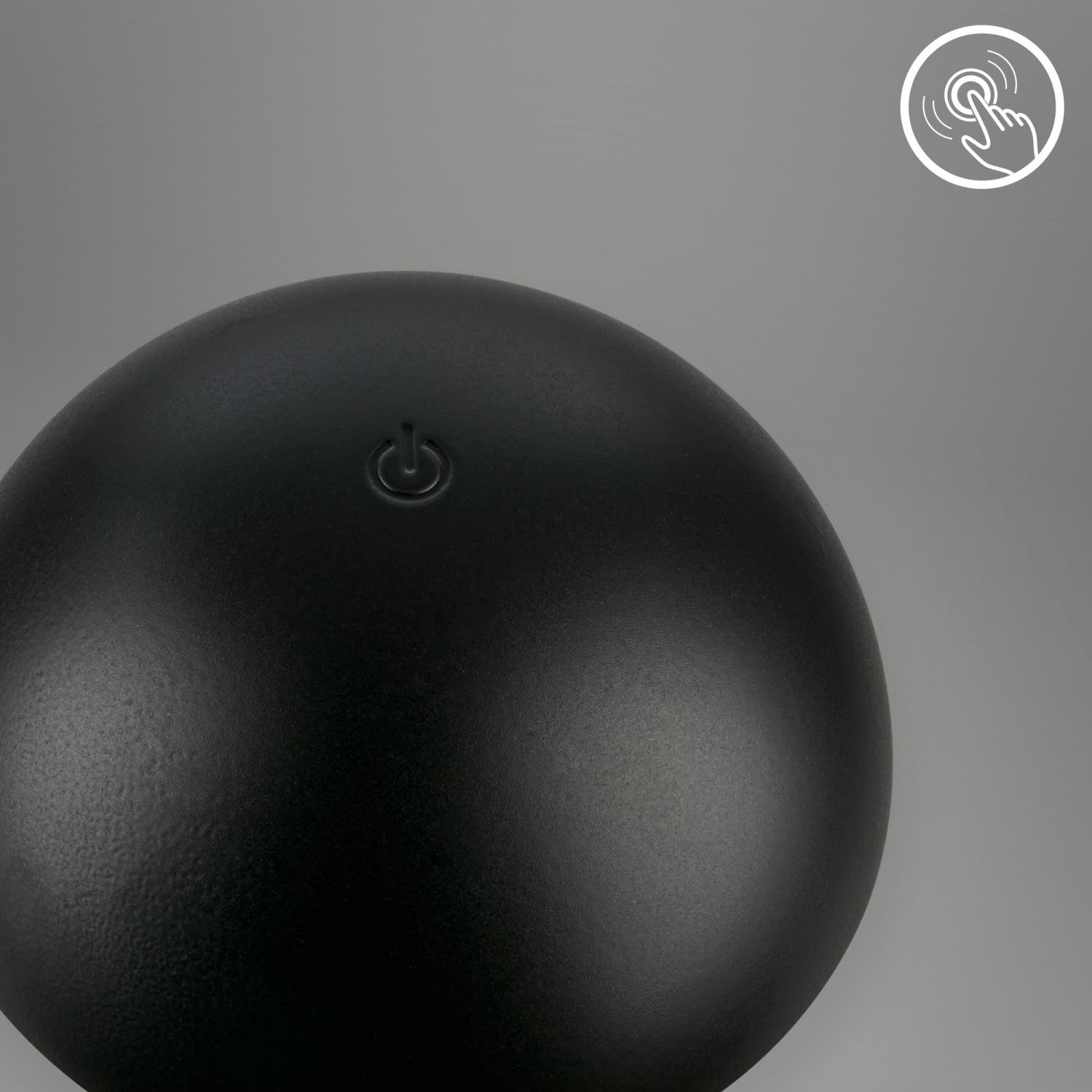 BRILO 7520015 Fungo Mini LED stolní lampička bezdrátová IP44, stmívatelné, dotykový vypínač, černá - BRILO (obrázek 6)