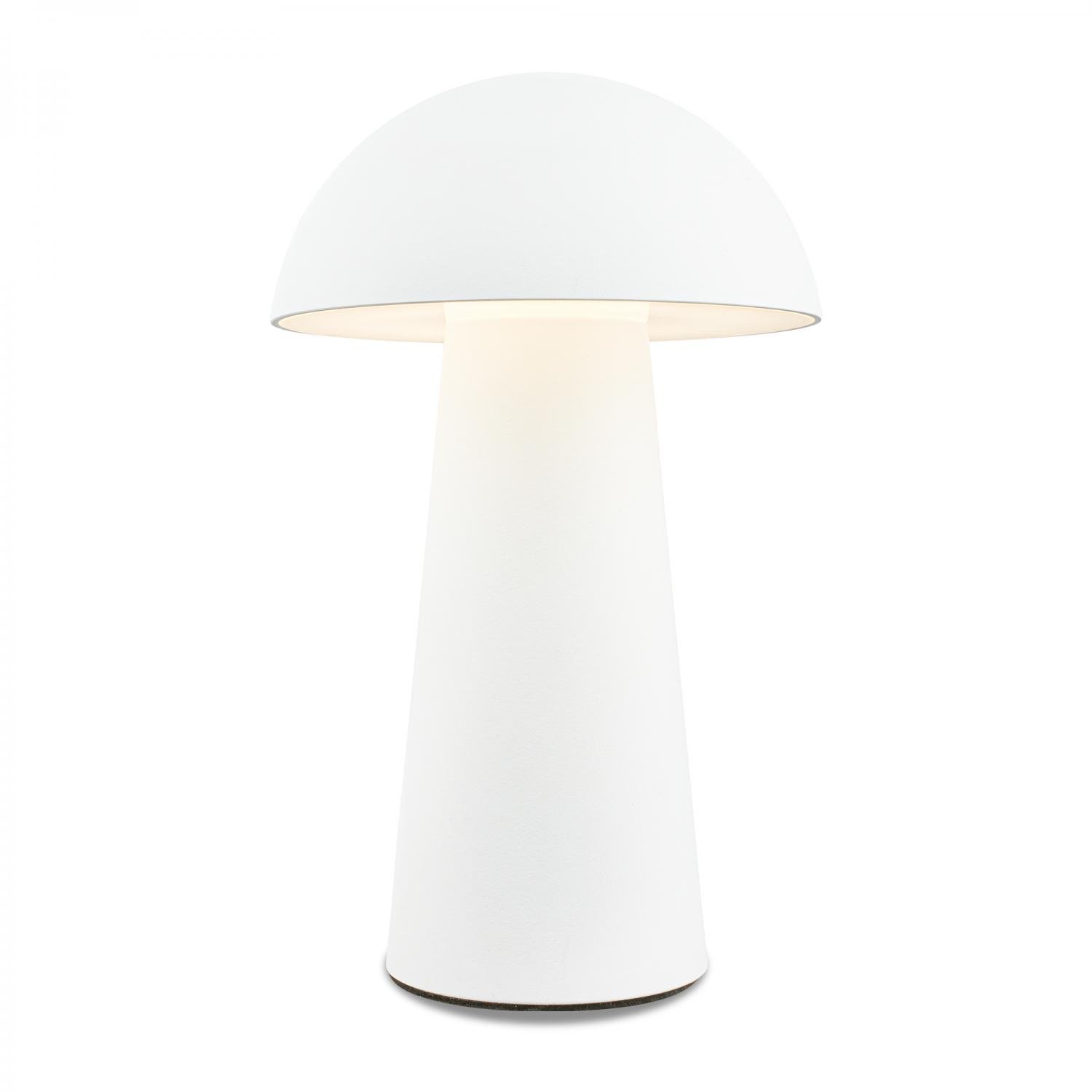 Levně BRILO 7520016 Fungo Mini LED stolní lampička bezdrátová IP44, stmívatelné, dotykový vypínač, bílá - BRILO