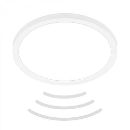 Obrázek pro produkt Move LED stropní svítidlo IP44, přímé a nepřímé osvětlení, pohybové čidlo, kruhové 24 cm, bílé - BRILO