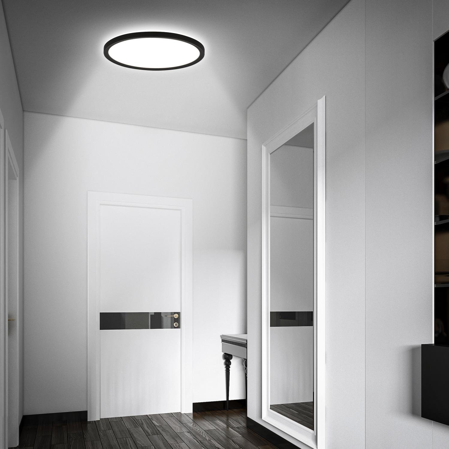 BRILO 7525415 Move LED stropní svítidlo IP44, přímé a nepřímé osvětlení, pohybové čidlo, černá - BRILO (obrázek 6)