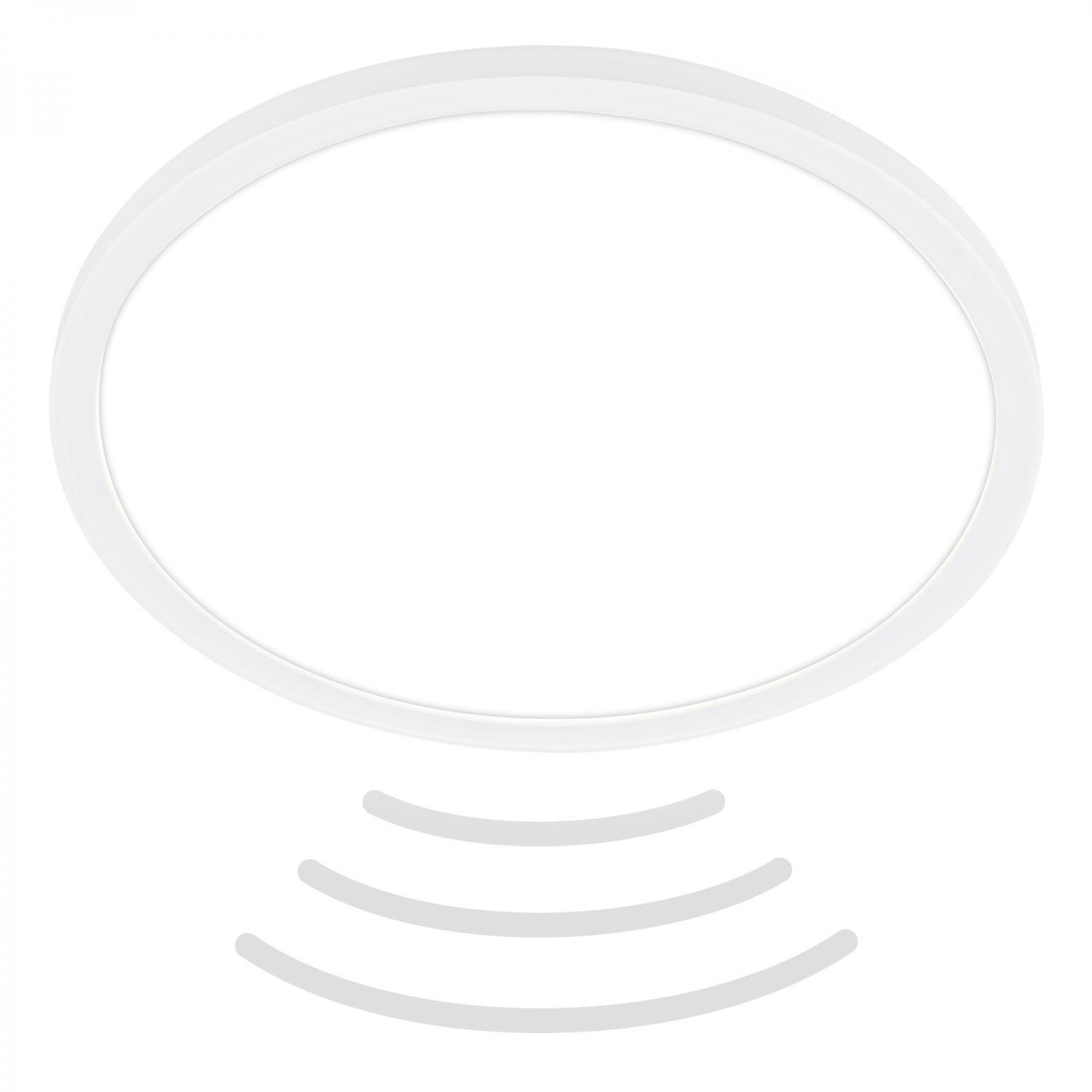 Levně BRILO 7525416 Move LED stropní svítidlo IP44, přímé a nepřímé osvětlení, pohybové čidlo, kruhové 29 cm, bílé - BRILO