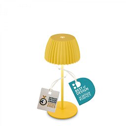 Obrázek pro produkt BRILONER Nabíjecí stolní lampa Riffle Mini - 20 cm, 1,5W, 150lm, bezdrátová, LED, stmívatelné, dotykový vypínač, žlutá 7552017