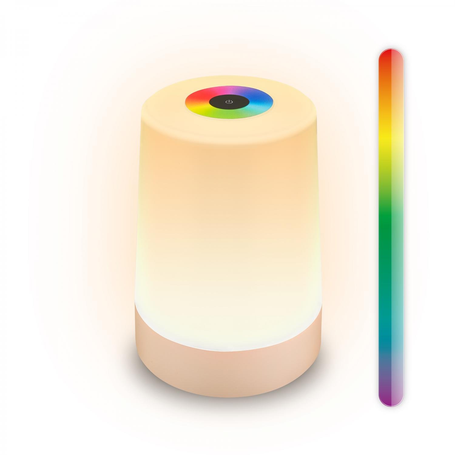 BRILO 7554011 Nubsi stolní lampička - 2,8W, 280lm, nabíjecí, LED, stmívatelné, RGB+W, béžová mat - BRILO