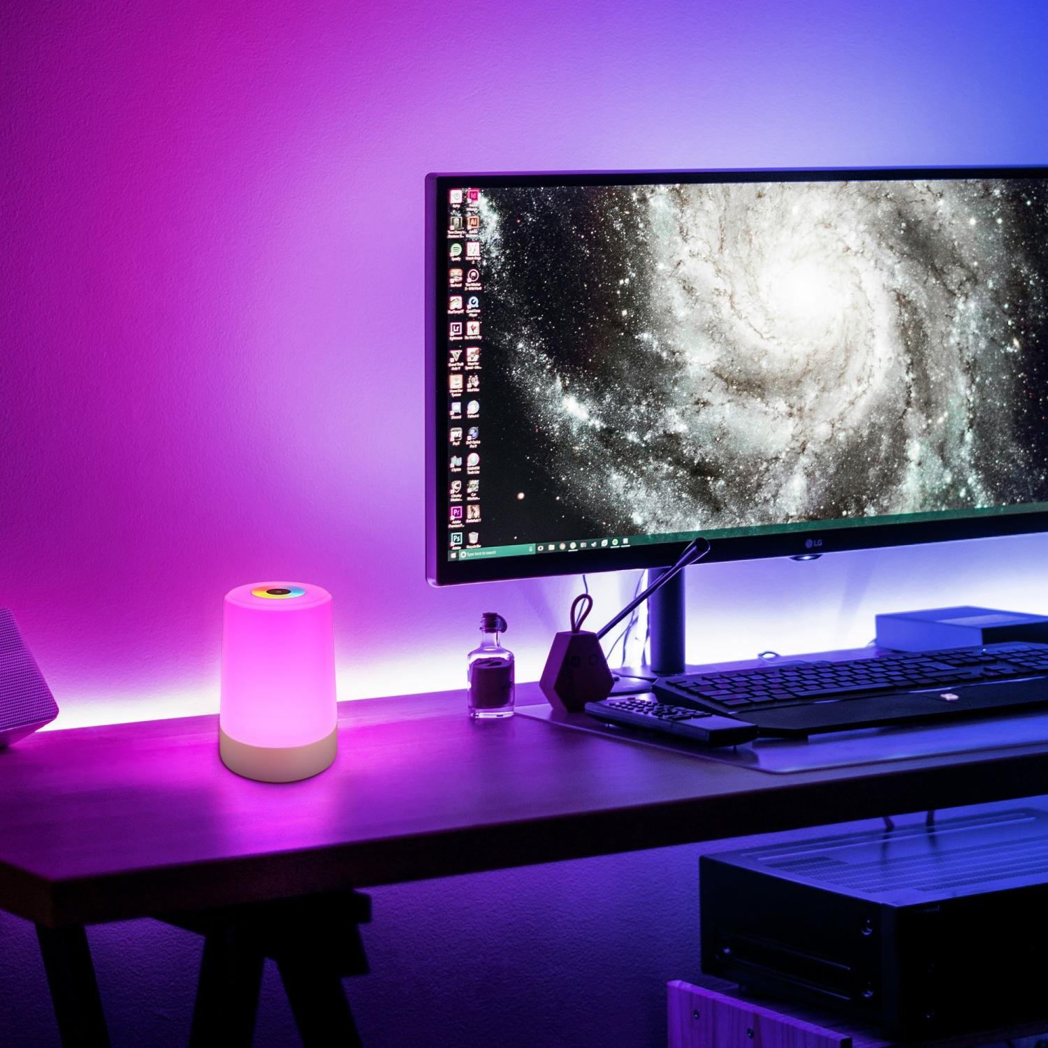 BRILO 7554011 Nubsi stolní lampička - 2,8W, 280lm, nabíjecí, LED, stmívatelné, RGB+W, béžová mat - BRILO (obrázek 10)