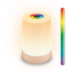 Obrázek pro produkt BRILONER Nubsi stolní lampička - 2,8W, 280lm, nabíjecí, LED, stmívatelné, RGB+W, béžová mat 7554011