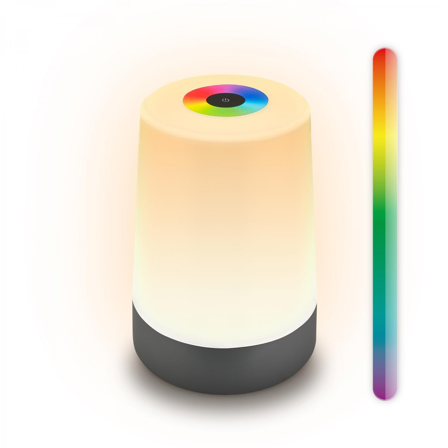 BRILO 7554015 Nubsi stolní lampička - 2,8W, 280lm, nabíjecí, LED, stmívatelné, RGB+W, antracit mat - BRILO