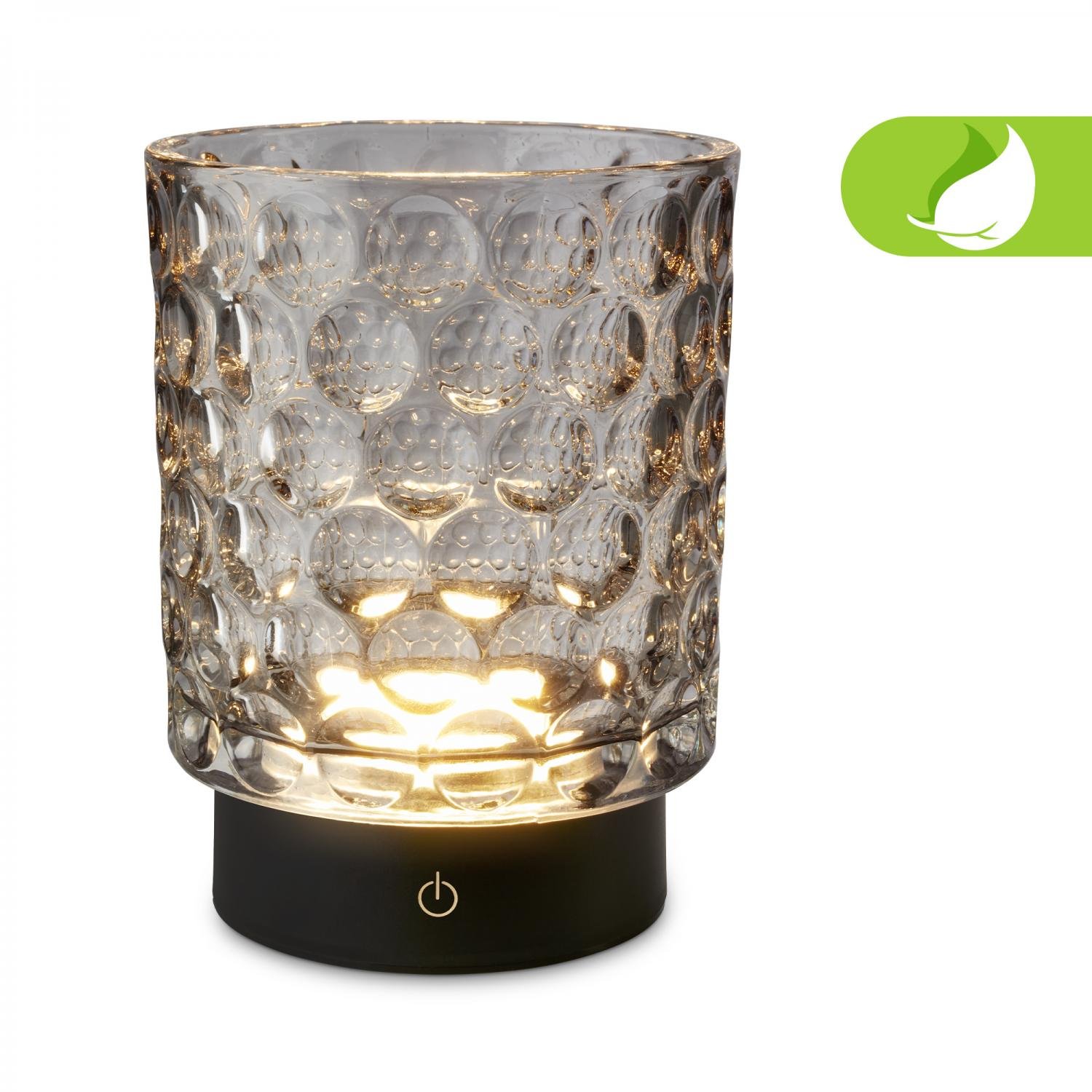 BRILO 7560014 Sunora LED stolní lampička bezdrátová IP44, stmívatelné, dotykový vypínač, šedá - BRILO (obrázek 3)