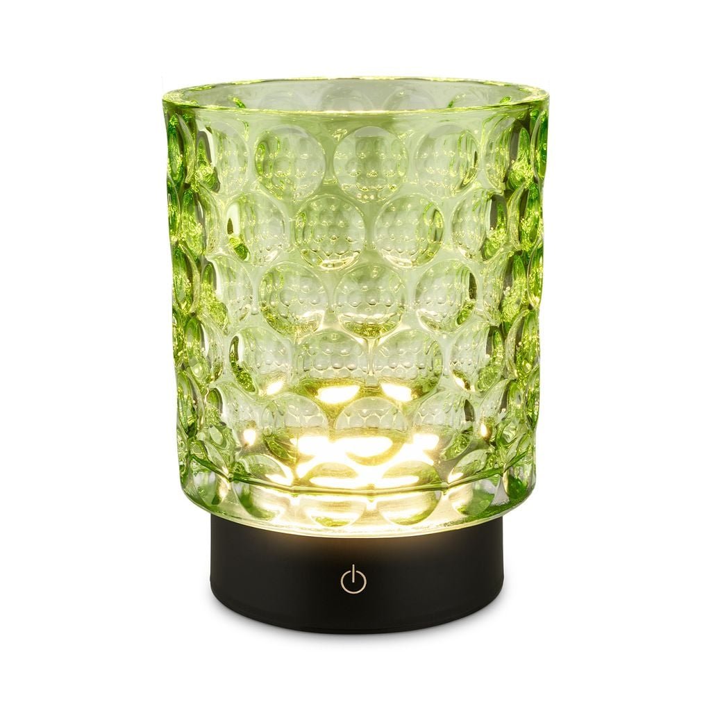 BRILO 7560019 Sunora LED stolní lampička bezdrátová IP44, stmívatelné, dotykový vypínač, zelená - BRILO