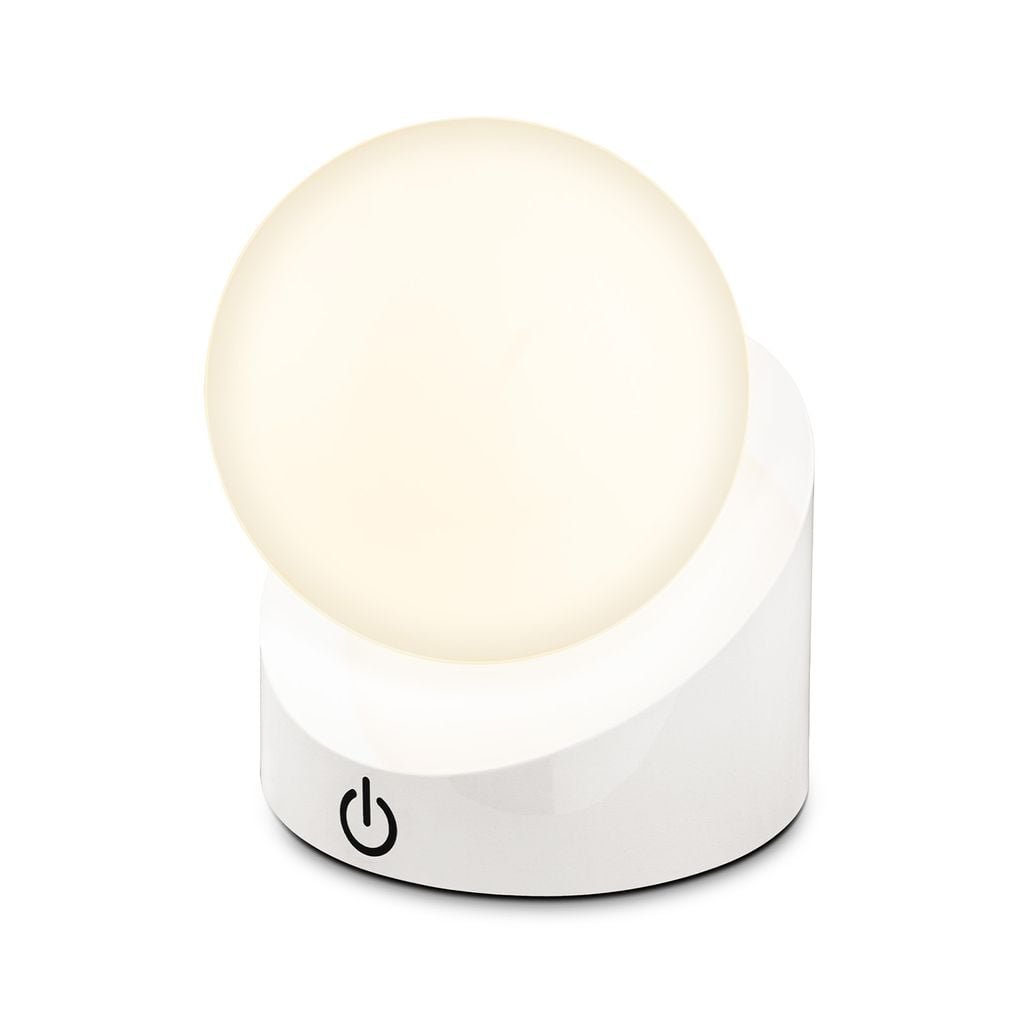 BRILO 7561016 Sora Mini LED stolní lampička bezdrátová IP54, stmívatelné, dotykový vypínač, bílá - BRILO