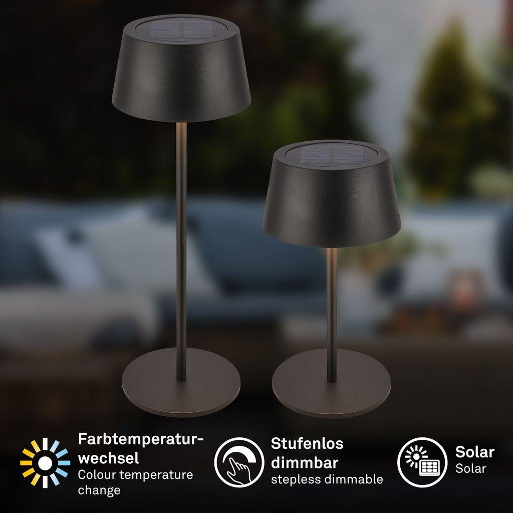 BRILO 7572015 Awia stolní lampička - 2W, 160lm, nabíjecí, LED, stmívatelné, dotykový vypínač, CCT, černá - BRILO (obrázek 3)