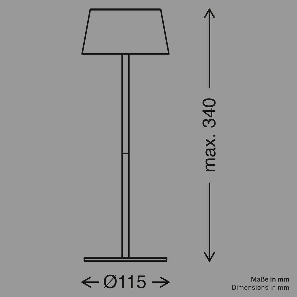 BRILO 7572015 Awia stolní lampička - 2W, 160lm, nabíjecí, LED, stmívatelné, dotykový vypínač, CCT, černá - BRILO (obrázek 10)