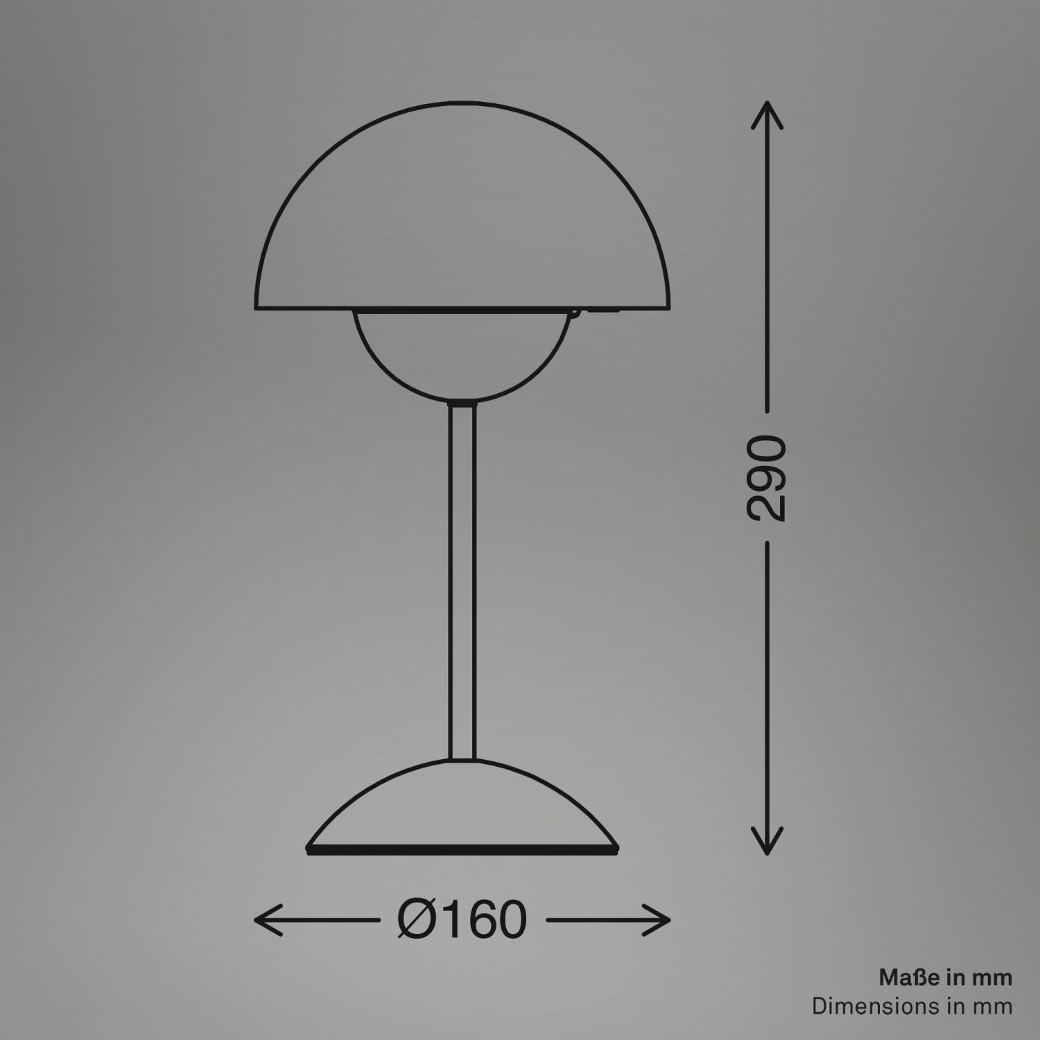 BRILO 7578015 Kugle stolní lampička - 3W, 250lm, bezdrátová, LED, stmívatelné, dotykový vypínač, teplá bílá, antracit - BRILO (obrázek 9)