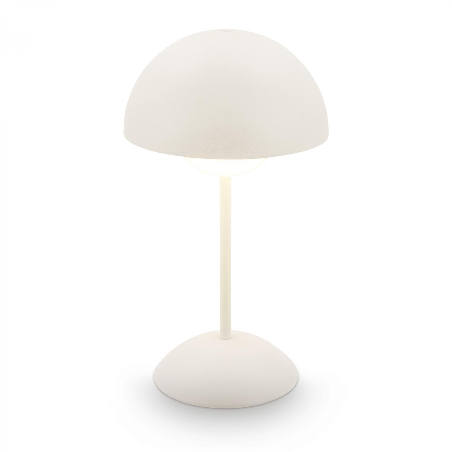 BRILO 7578016 Kugle stolní lampička - 3W, 250lm, bezdrátová, LED, stmívatelné, dotykový vypínač, teplá bílá, bílá - BRILO