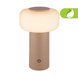 Obrázek pro produkt BRILONER Juna stolní lampa - 1,8W, 210lm, nabíjecí, LED, stmívatelné, dotykový vypínač, teplá bílá, béžová 7580011