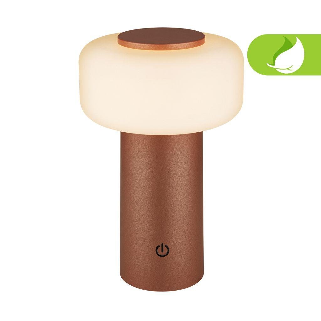 BRILO 7580014 Juna stolní lampa - 1,8W, 210lm, nabíjecí, LED, stmívatelné, dotykový vypínač, teplá bílá, kávová - BRILO