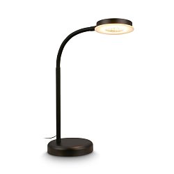 Obrázek pro produkt Megg lampička na psací stůl – 12W, 800lm, LED, stmívatelné, dotykový vypínač, teplá bílá, černá - BRILO