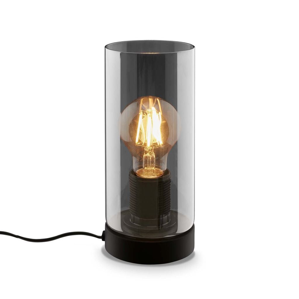 BRILO 7616015 Stolní lampa, 23,5 cm, 1x E27, max. 10W, černá - BRILO