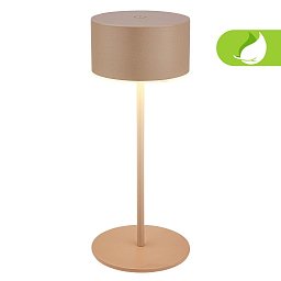 Obrázek pro produkt BRILONER Kira stolní lampička - 3W, 200lm, bezdrátová, LED, dotykový vypínač, stmívatelné, béžová 7629011