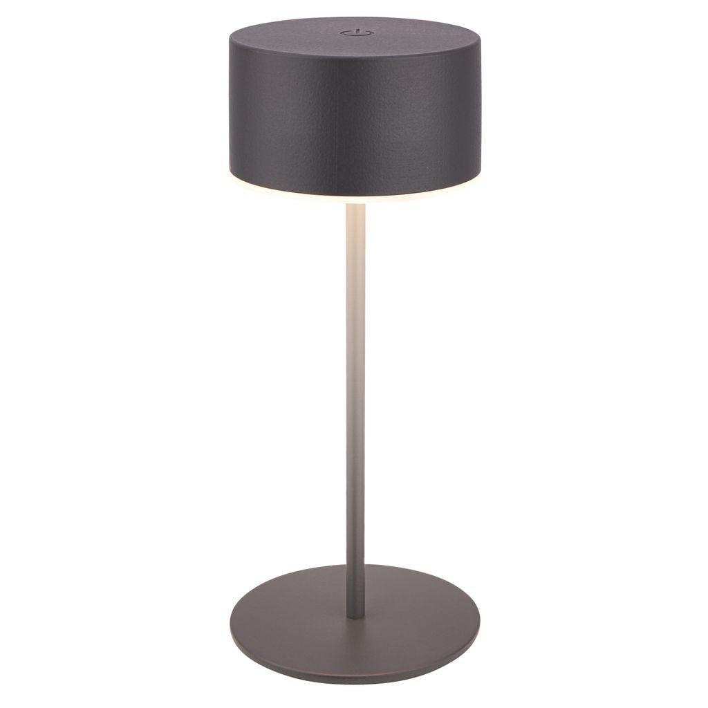 BRILO 7629015 Kira stolní lampička - 3W, 200lm, bezdrátová, LED, dotykový vypínač, stmívatelné, antracit - BRILO